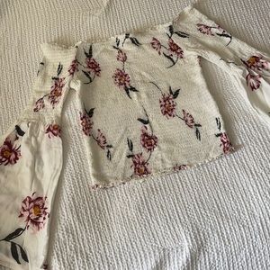 Flare sleeve blouse off the shoulder